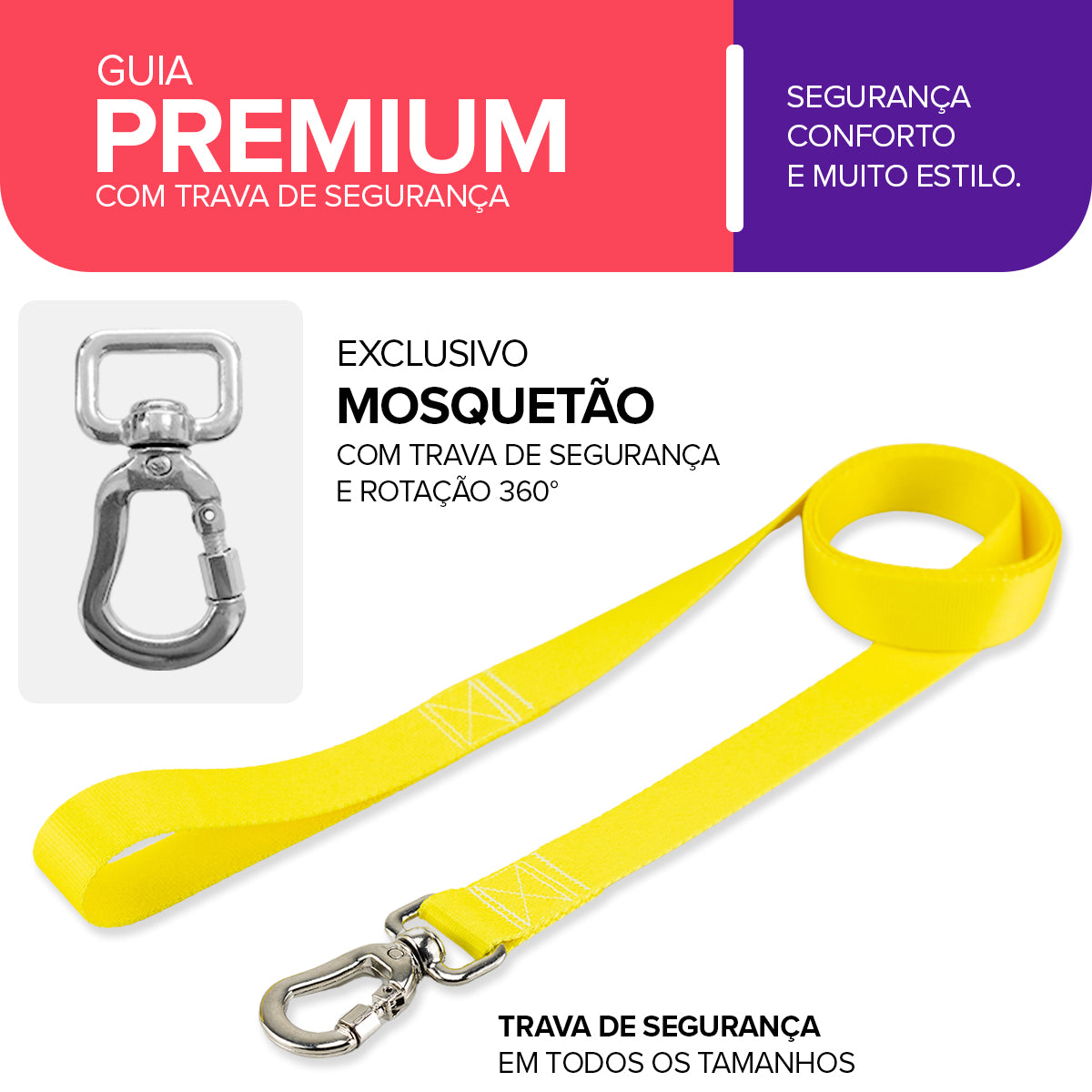 Guia para Cachorros Amarelo Basic Pet
