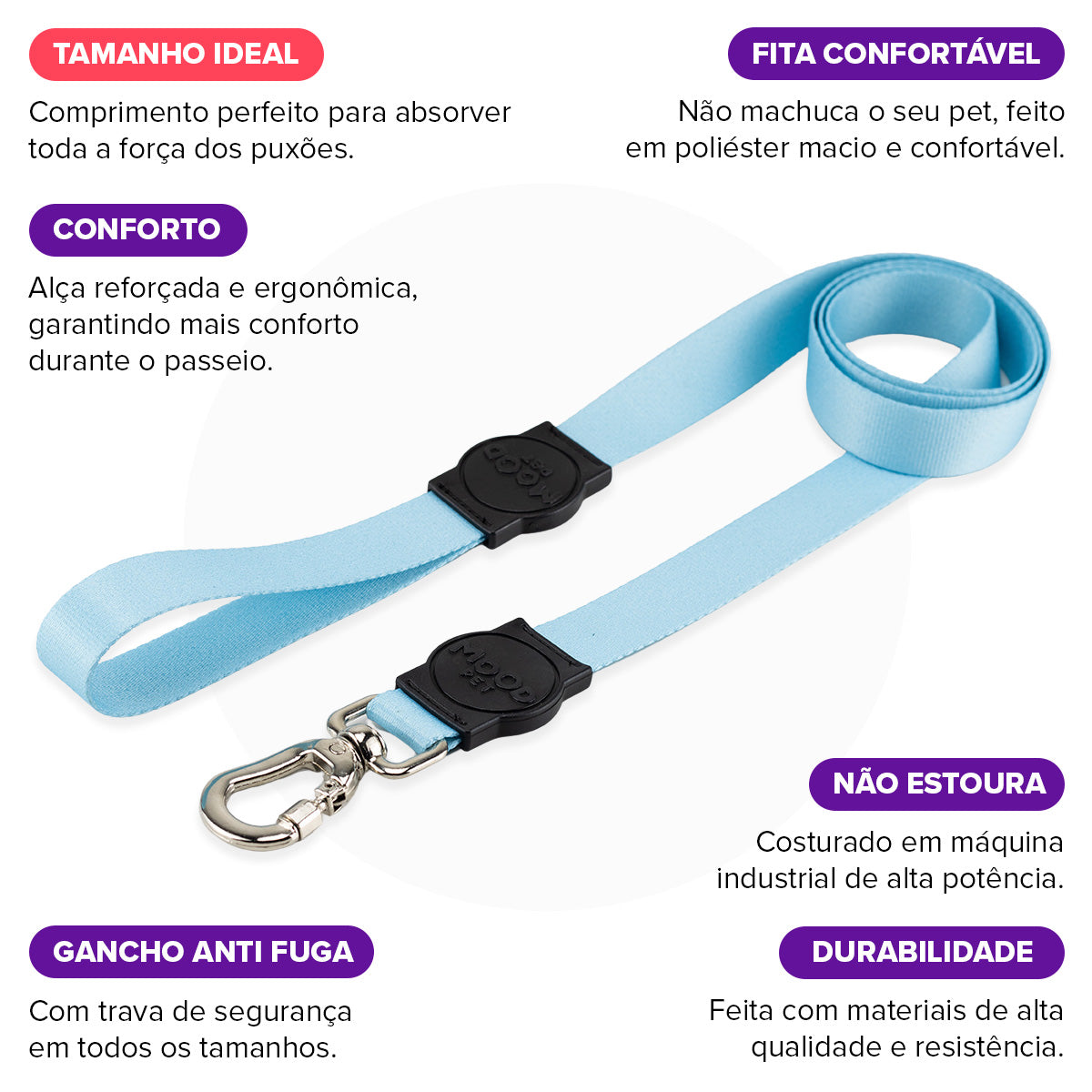 Guia Longa 2 Metros para Cachorros Sea Mood Pet