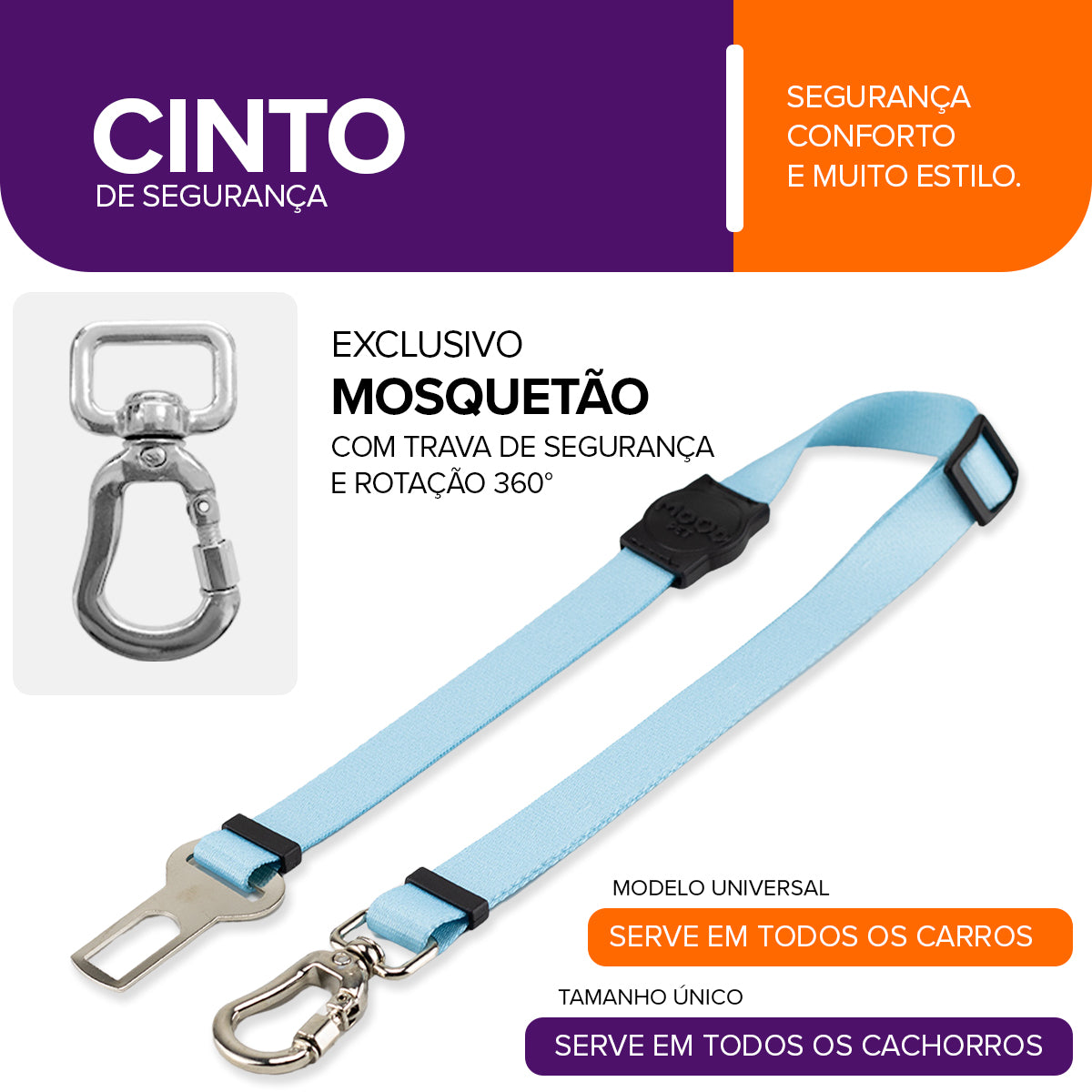 Cinto de Segurança Pet Sea Mood Pet