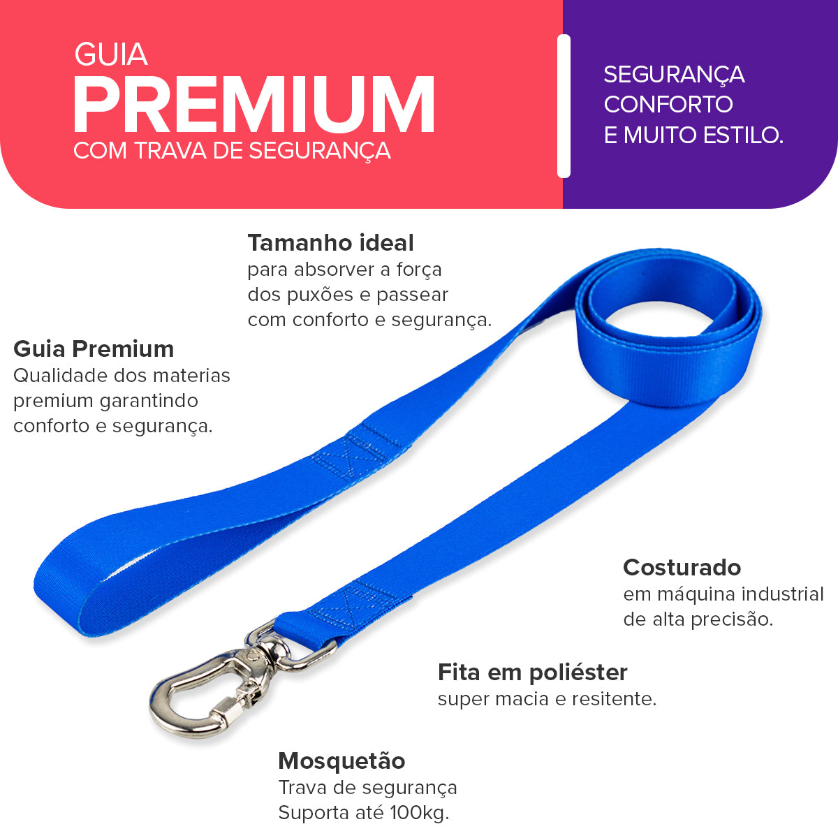 Guia para Cachorros Azul Basic Pet