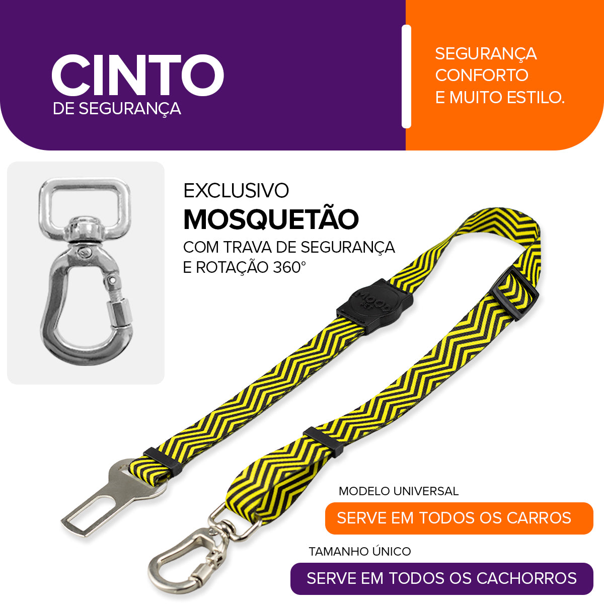 Cinto de Segurança Pet Bee Mood Pet