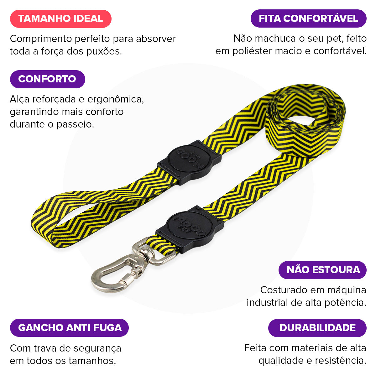 Guia Longa 5 Metros para Cachorros Bee Mood Pet