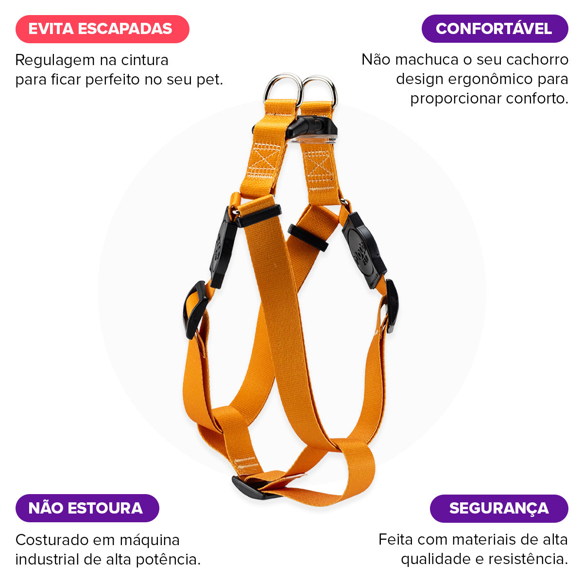 Peitoral para Cachorros Americano Caramel Mood Pet