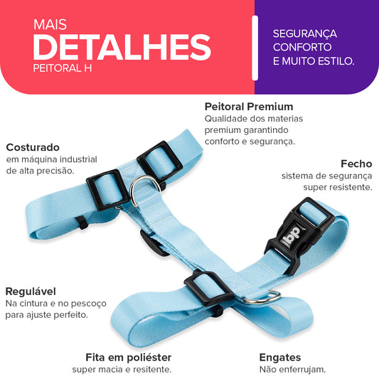 Peitoral para Cachorros H Caribe Basic Pet