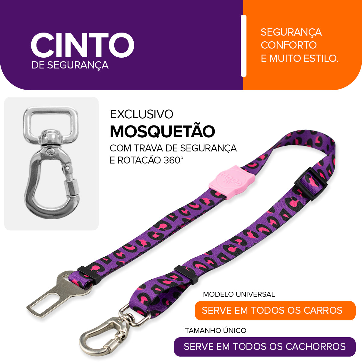 Cinto de Segurança Pet Guapo Mood Pet