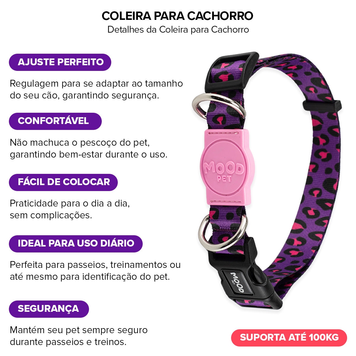 Coleira para Cachorros Guapo Mood Pet
