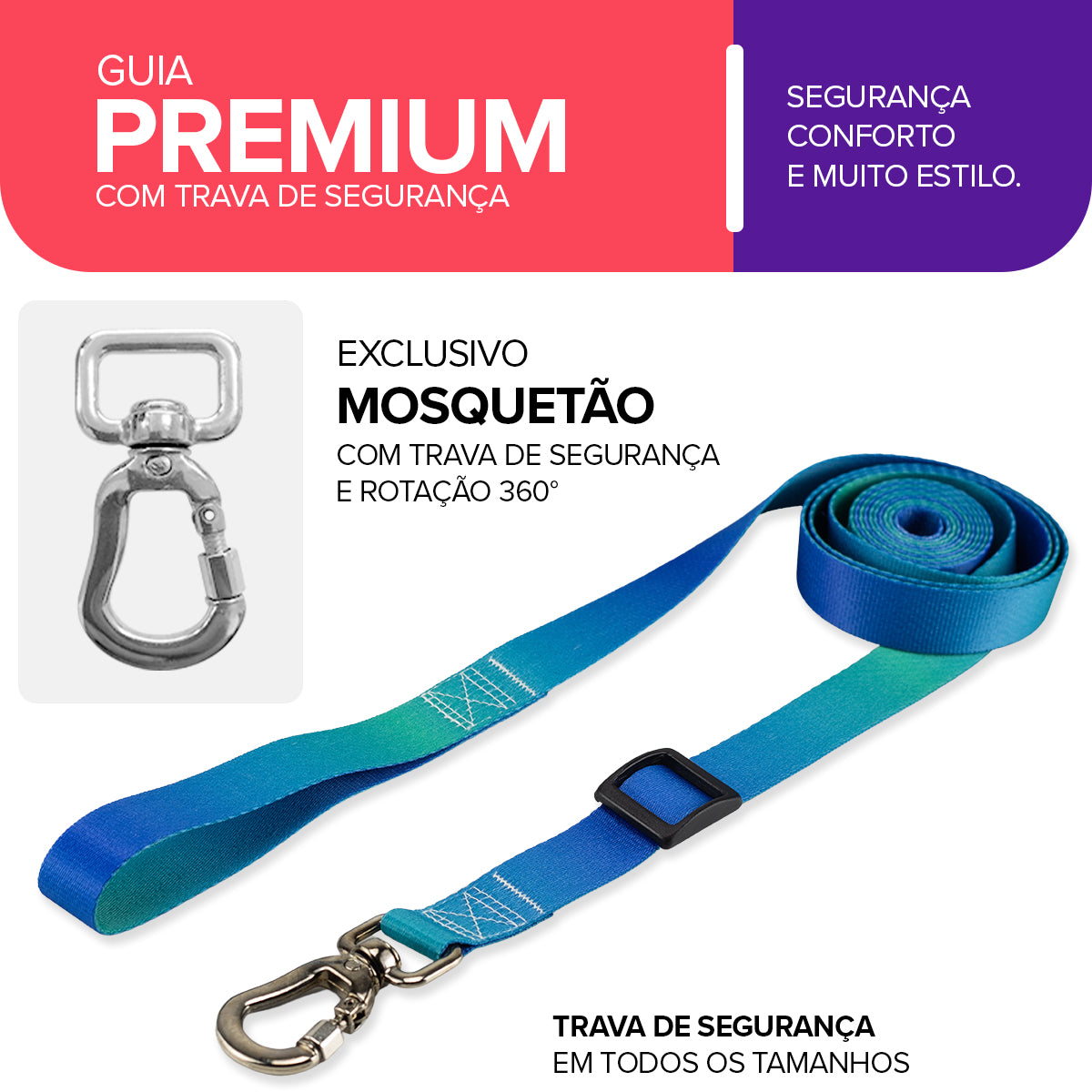 Guia Retrátil para Cachorros Lake Basic Pet
