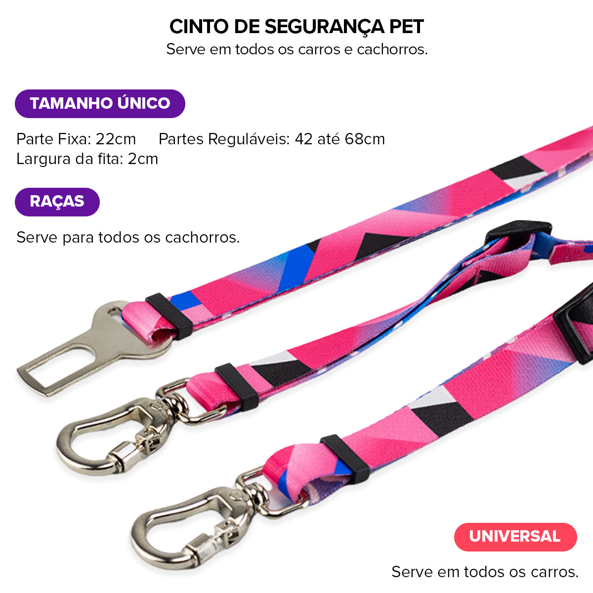 Cinto de Segurança Duplo Lawn Basic Pet