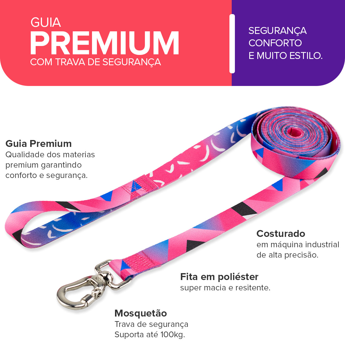 Guia Longa 10 Metros para Cachorros Lawn Basic Pet