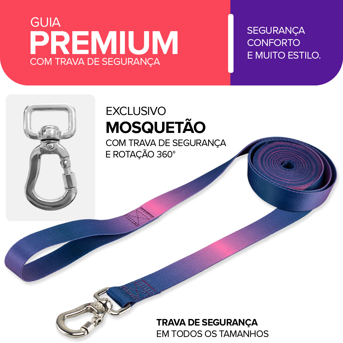 Guia Longa 10 Metros para Cachorros Lily Basic Pet