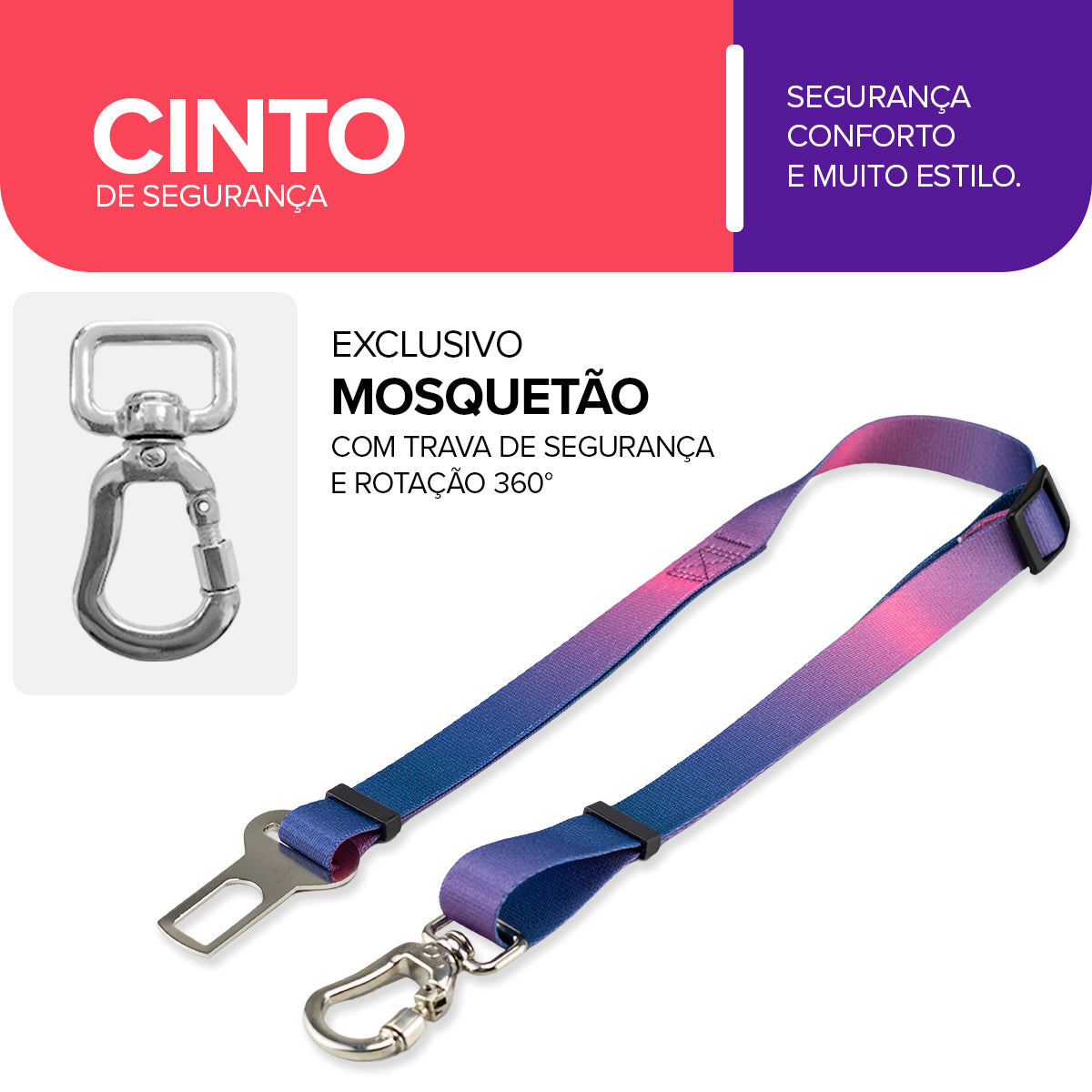 Cinto de Segurança Pet Lily Basic Pet