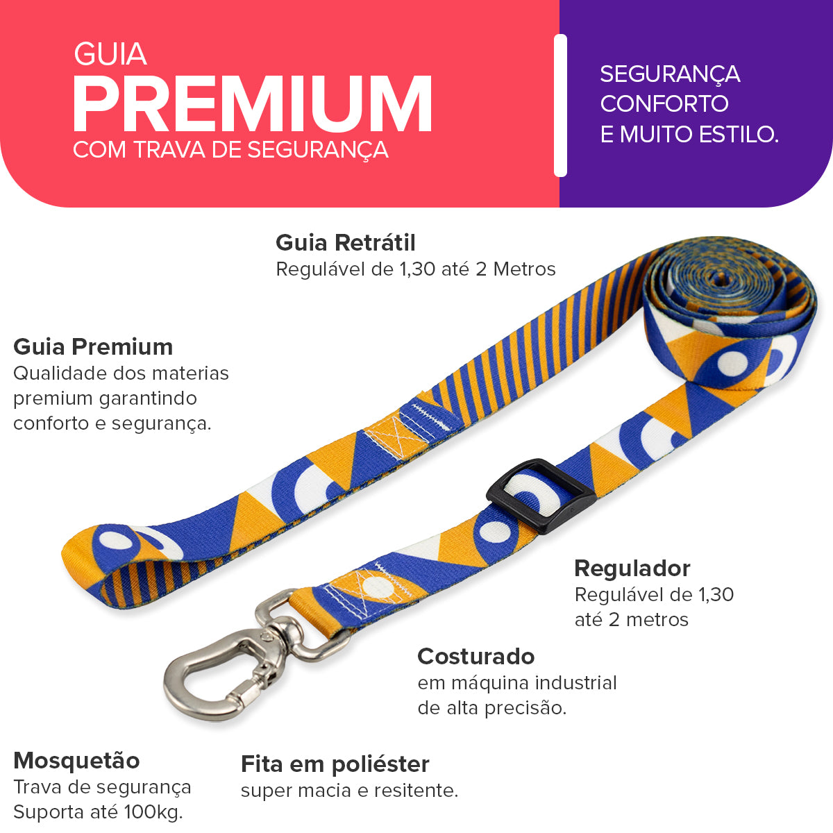 Guia Retrátil para Cachorros Moss Basic Pet
