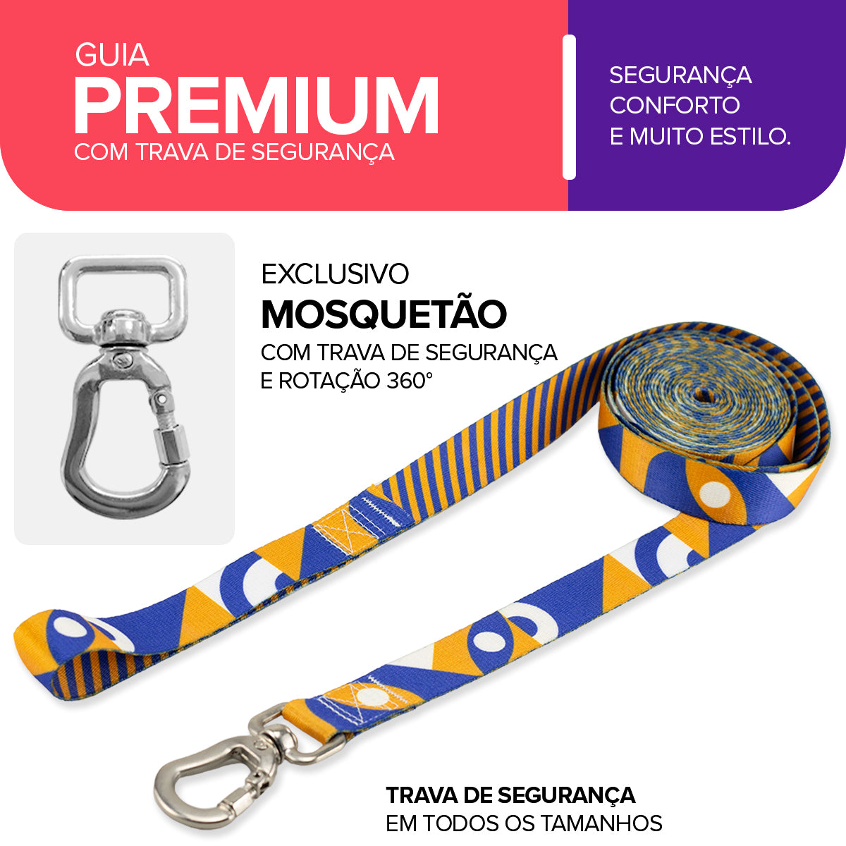 Guia Longa 10 Metros para Cachorros Moss Basic Pet