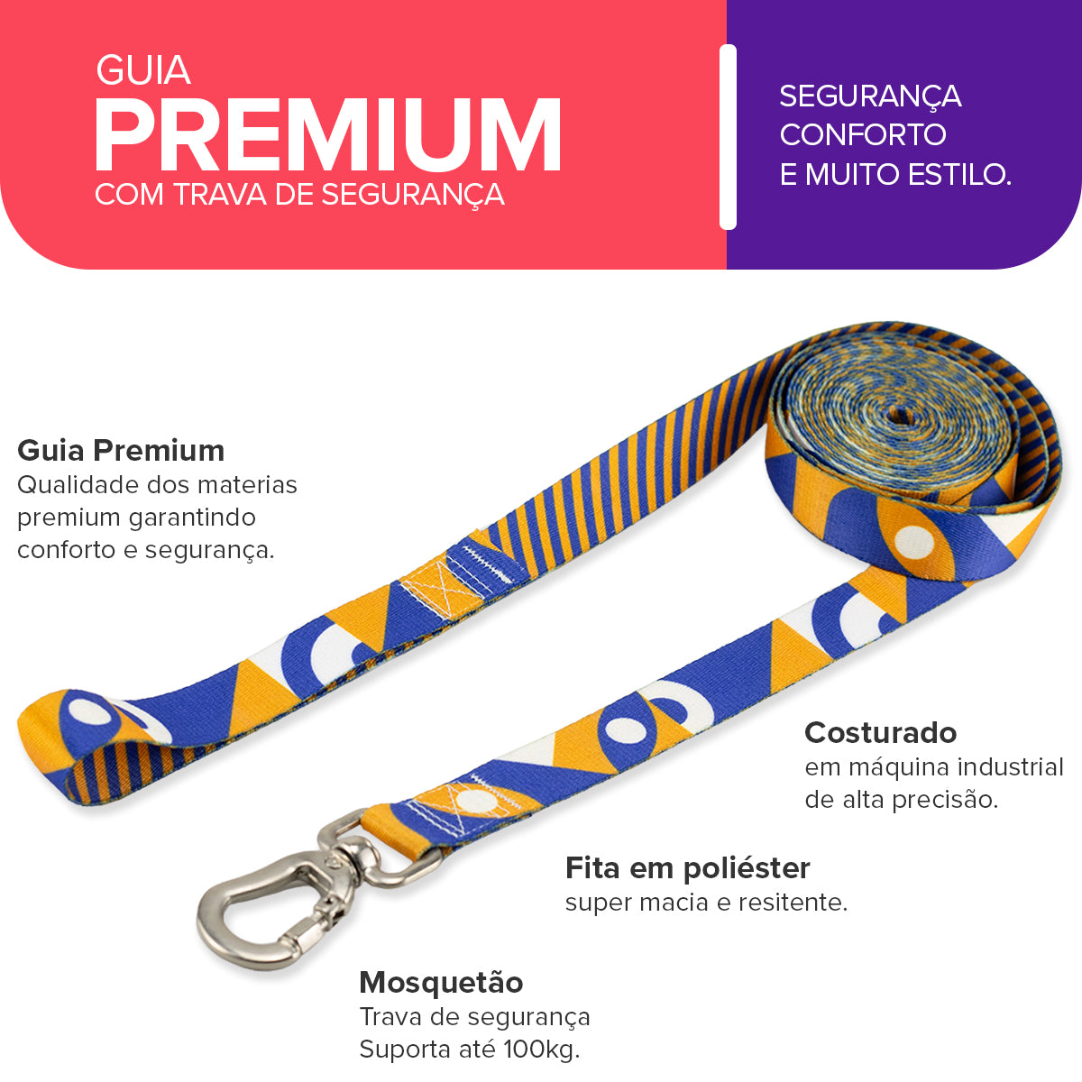 Guia Longa 10 Metros para Cachorros Moss Basic Pet
