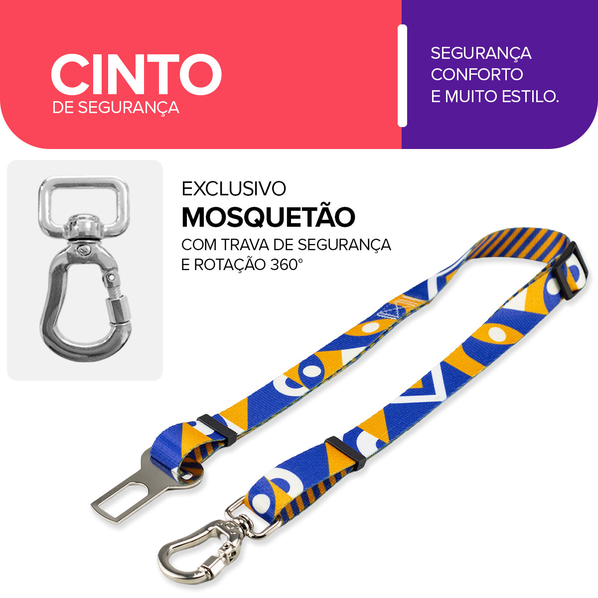 Cinto de Segurança Pet Moss Basic Pet
