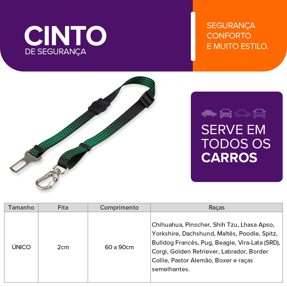 Cinto de Segurança Pet Namu Mood Pet