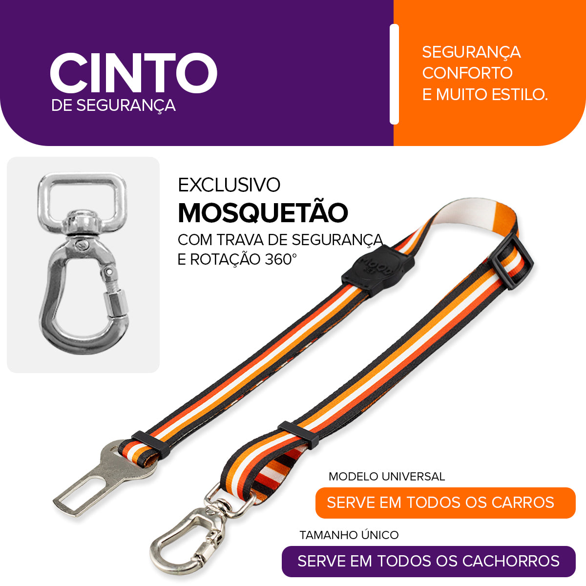Cinto de Segurança Pet Noord Mood Pet