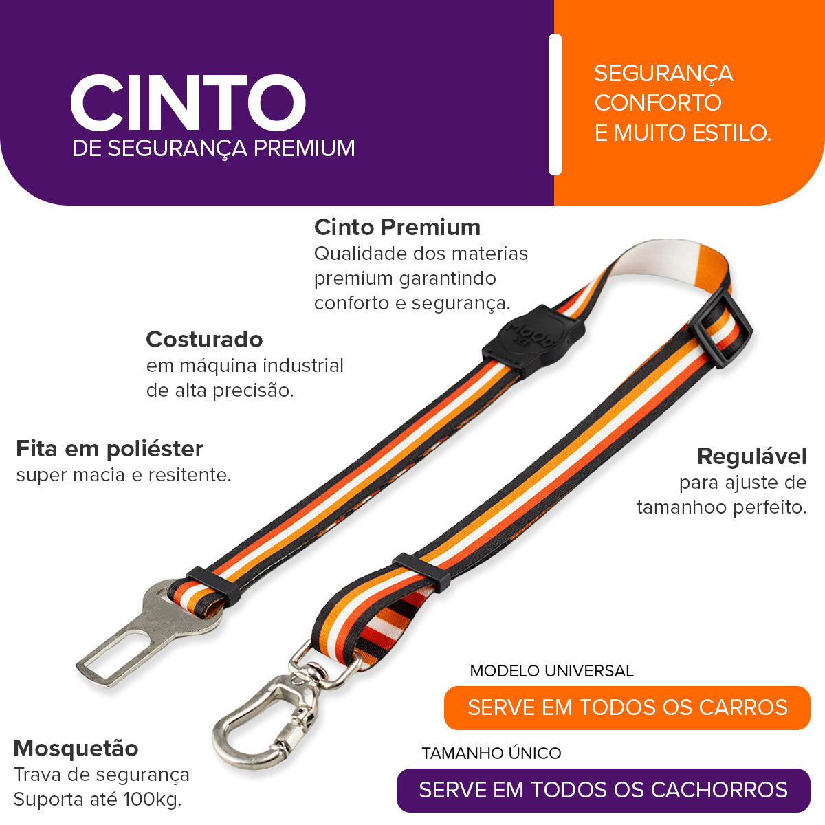 Cinto de Segurança Pet Noord Mood Pet
