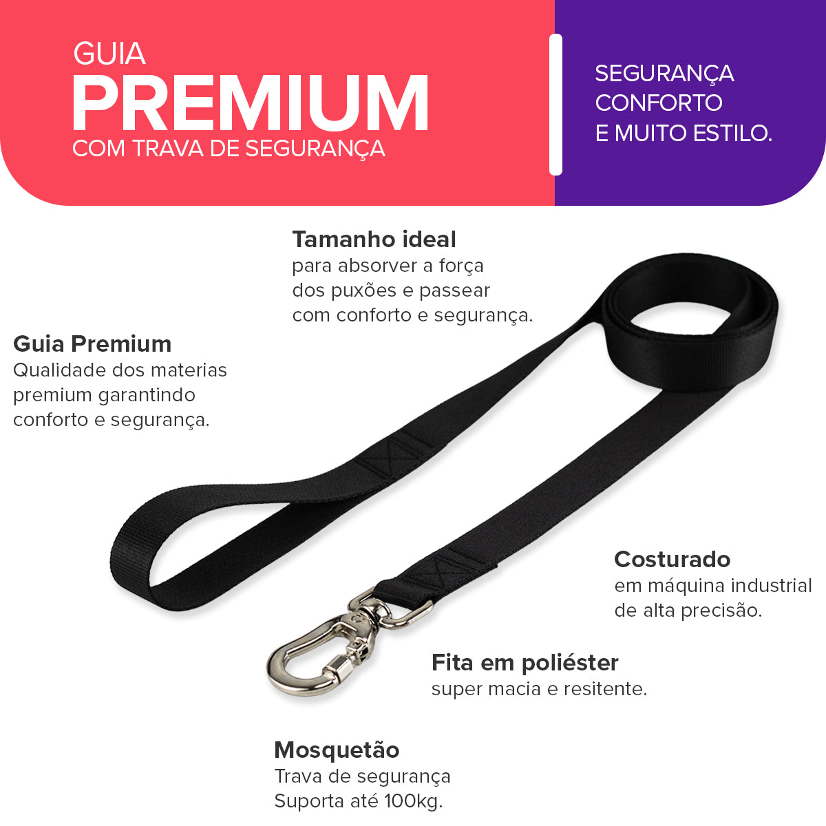 Guia para Cachorros Preto Basic Pet