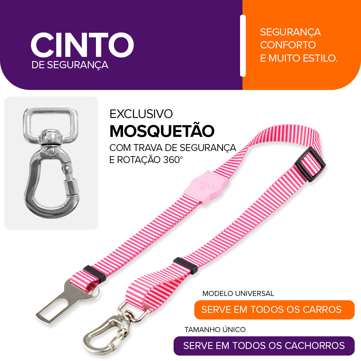 Cinto de Segurança Pet Queens Mood Pet