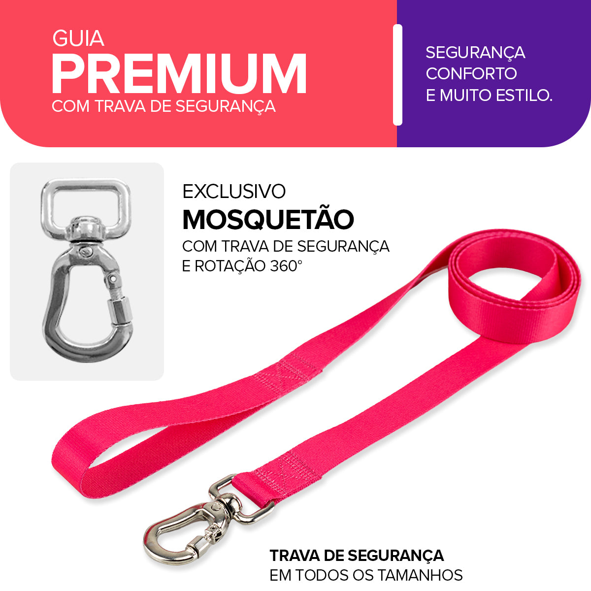 Guia para Cachorros Rosa Basic Pet