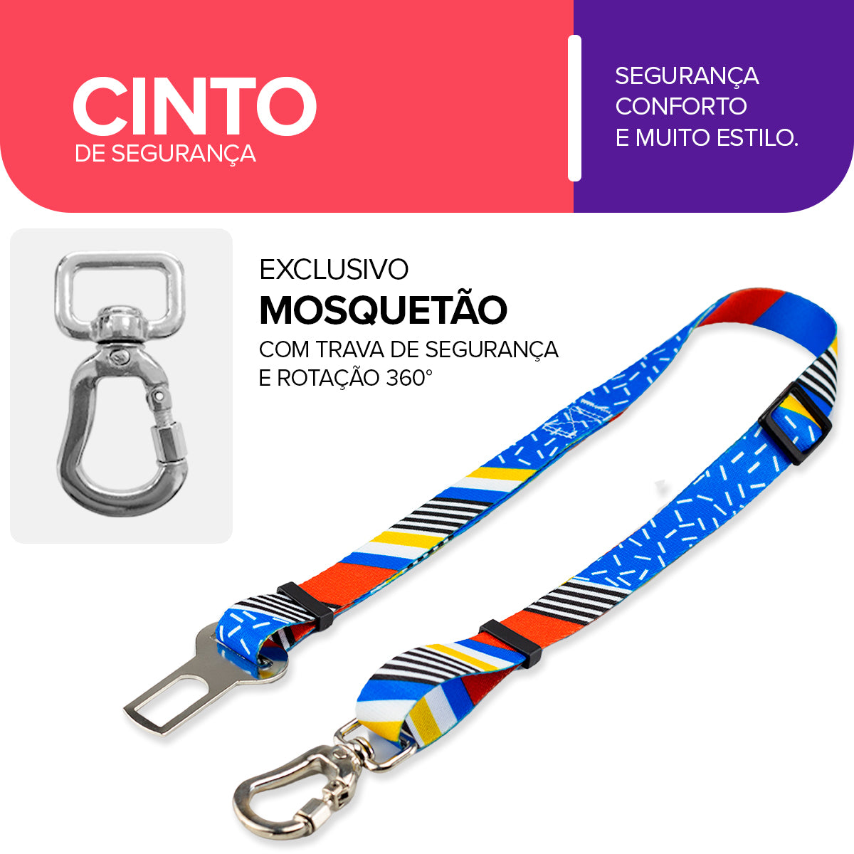Cinto de Segurança Pet Stem Basic Pet