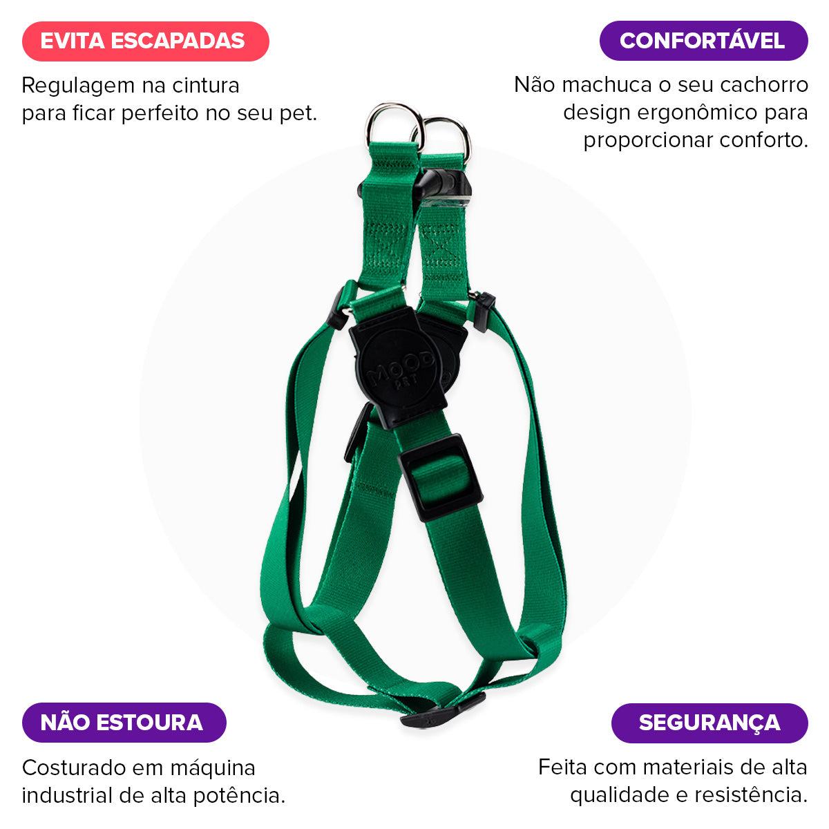 Peitoral para Cachorros Americano Green Mood Pet