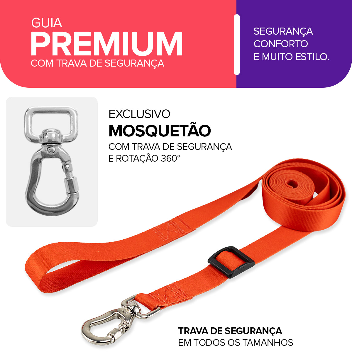 Guia Retrátil para Cachorros Vermelho Basic Pet