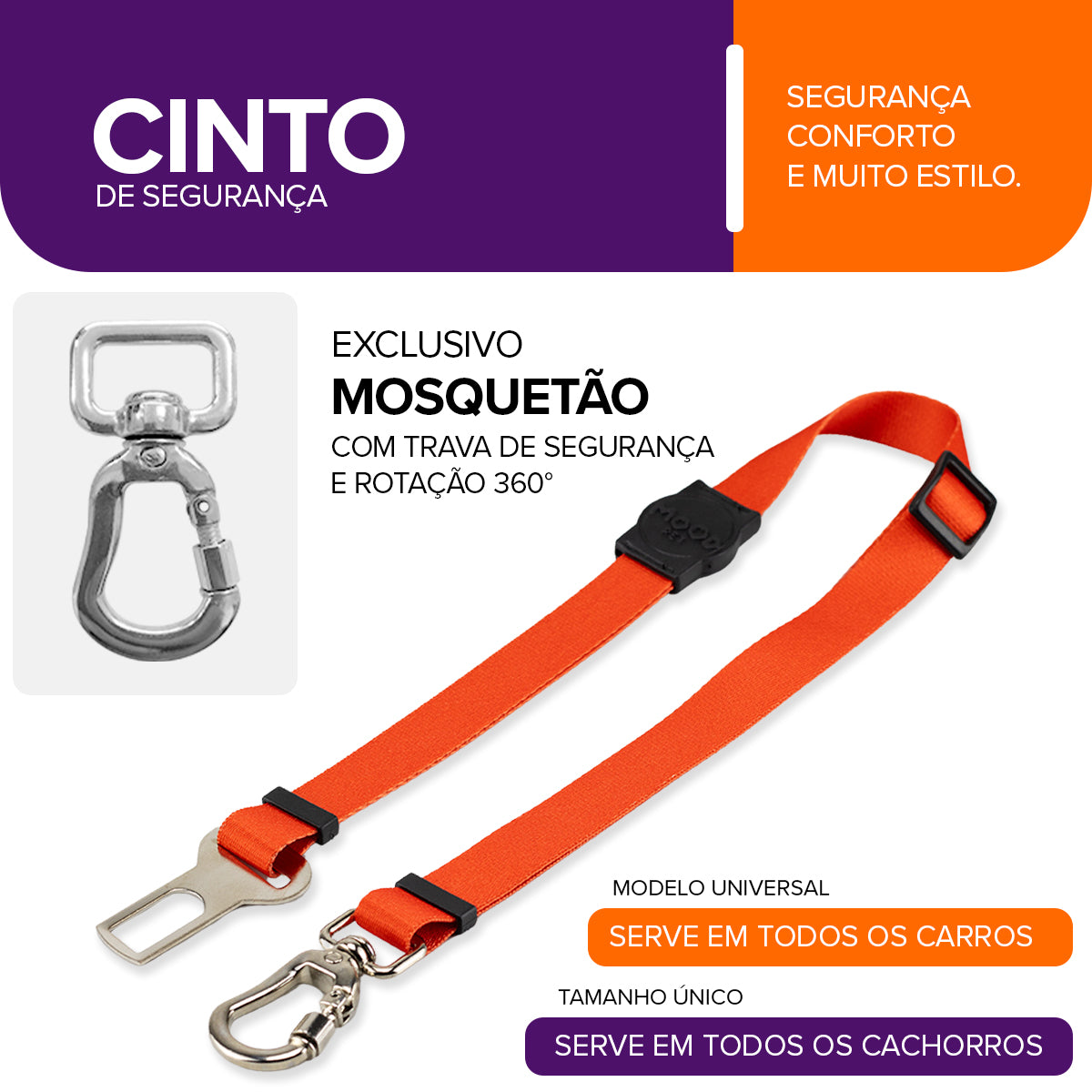 Cinto de Segurança Pet Red Mood Pet