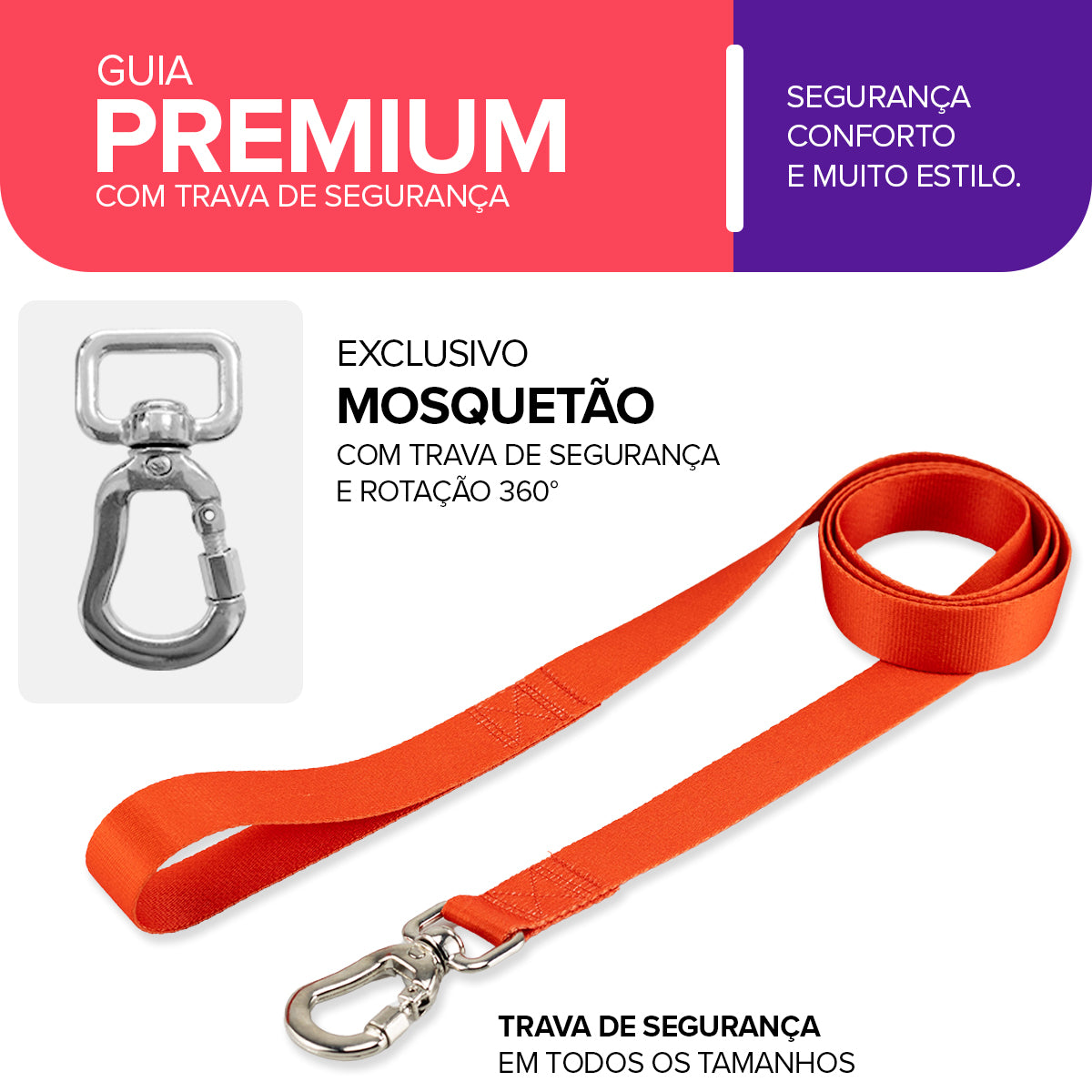 Guia para Cachorros Vermelho Basic Pet