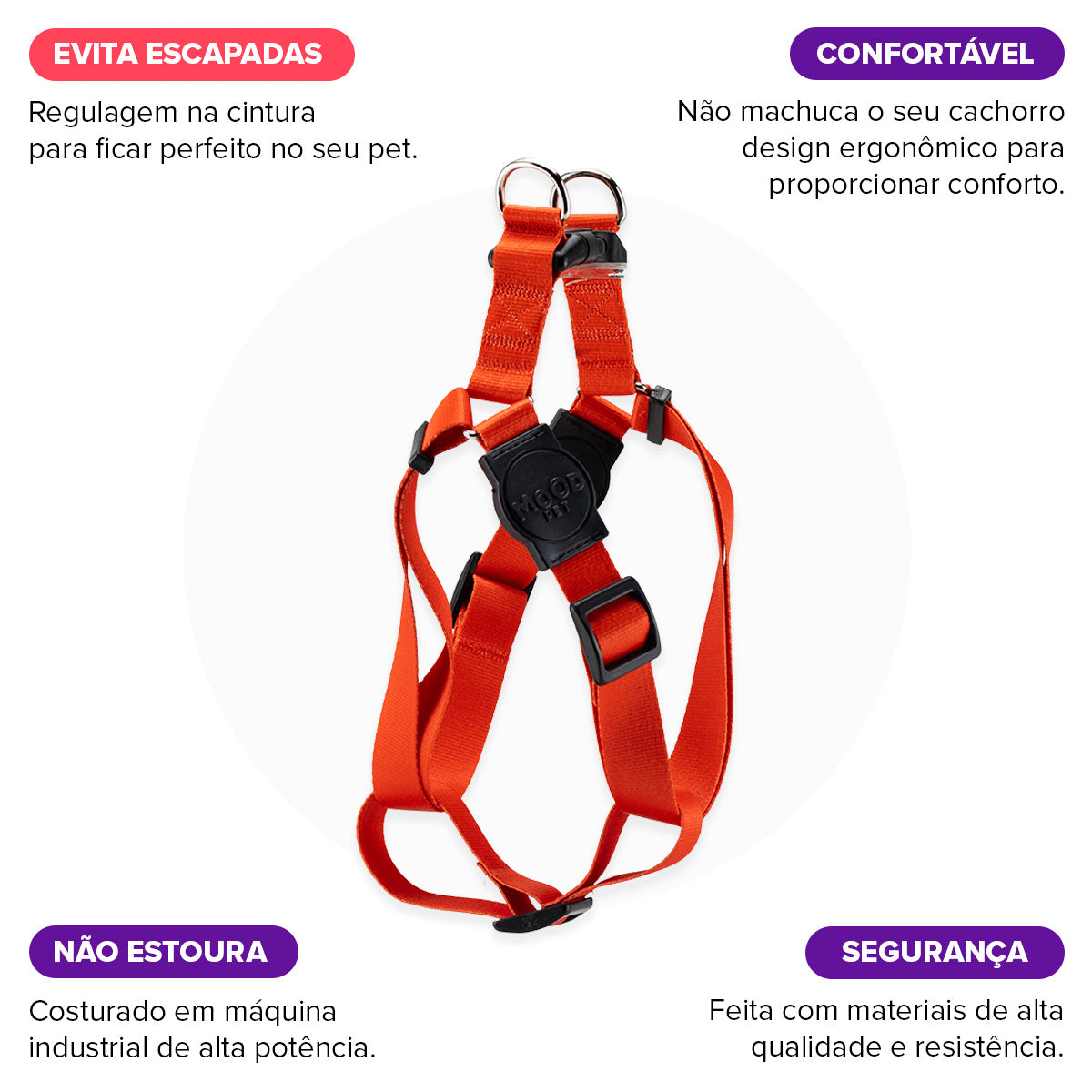 Peitoral para Cachorros Americano Red Mood Pet