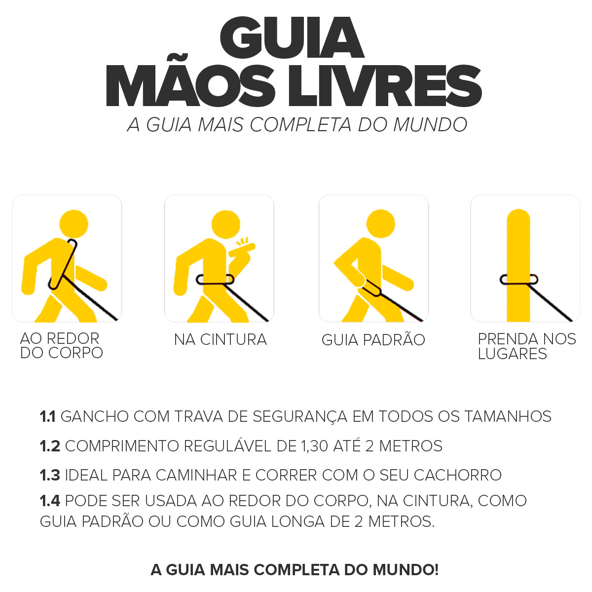Guia Mãos Livres para Cachorros Mood Pet