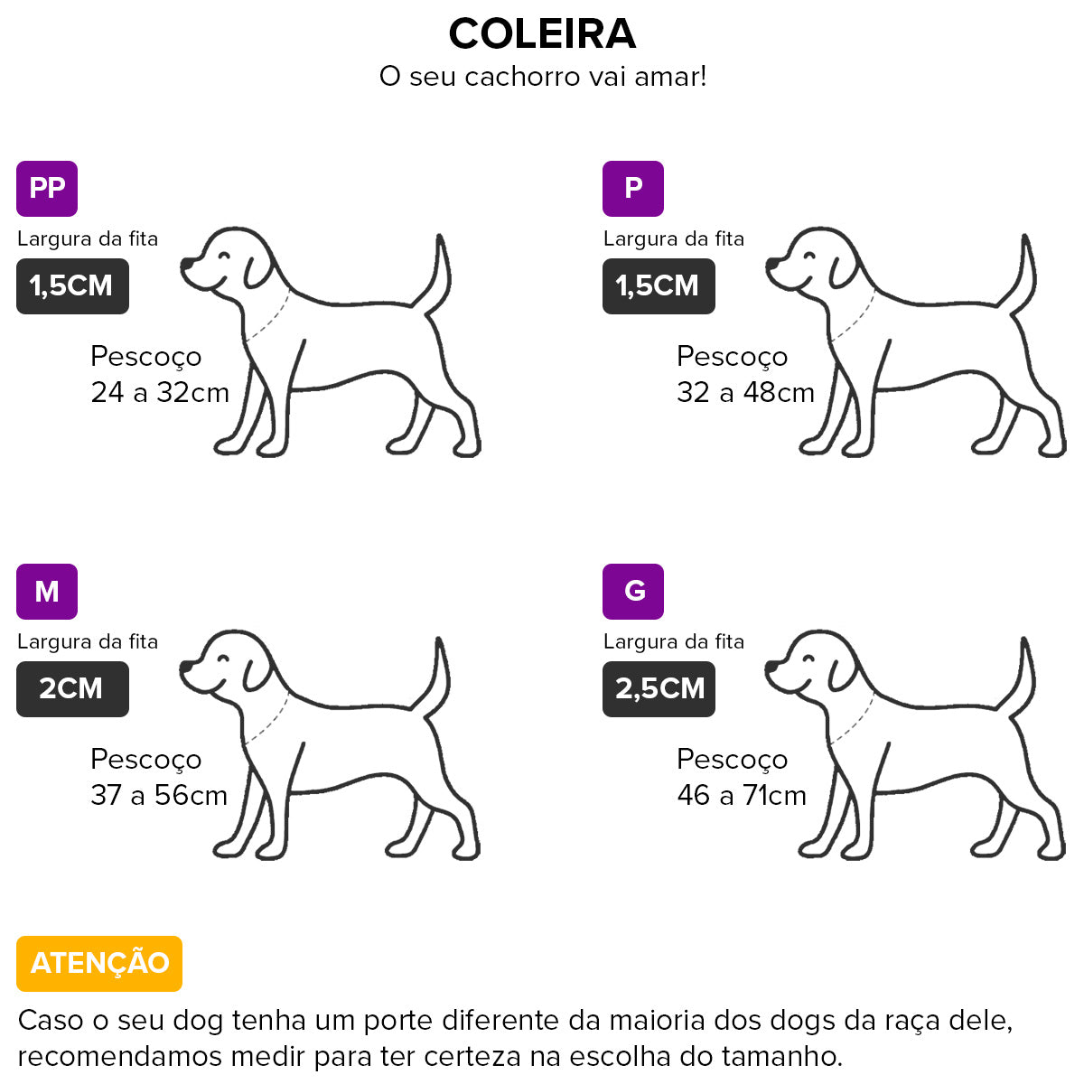 Coleira para Cachorros Black Mood Pet