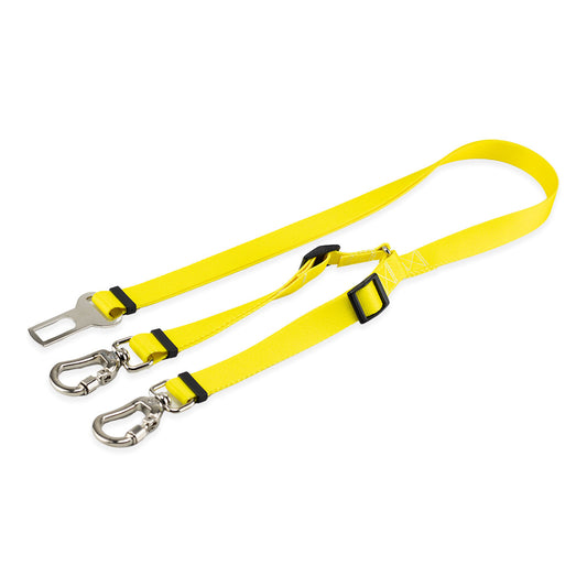 Cinto de Segurança Duplo Amarelo Basic Pet