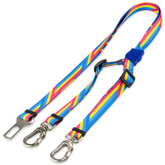 Cinto de Segurança Duplo Bells Blue Mood Pet