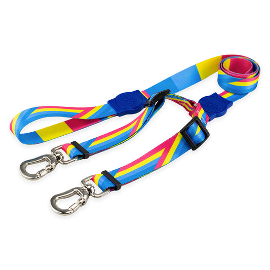Guia Dupla para Cachorros Bells Blue Mood Pet