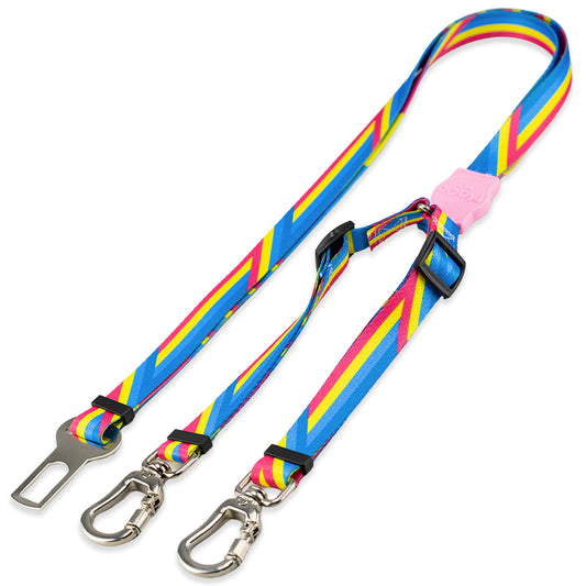 Cinto de Segurança Duplo Bells Rose Mood Pet