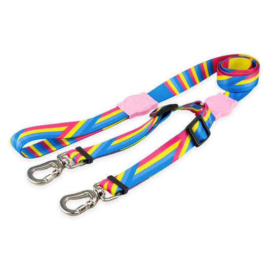 Guia Dupla para Cachorros Bells Rose Mood Pet
