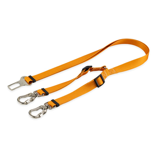 Cinto de Segurança Duplo Caramelo Basic Pet
