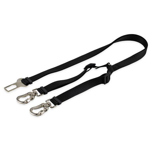 Cinto de Segurança Duplo Preto Basic Pet