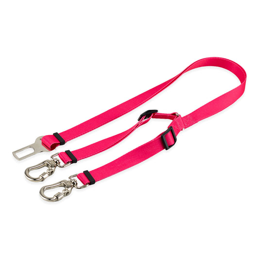 Cinto de Segurança Duplo Rosa Basic Pet
